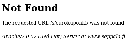 Seppälän Eurokuponki-kampanja - Not Found